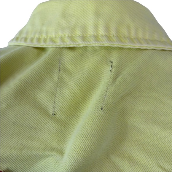 ZARA Women's Oversized Neon Yellow Full Button Front Jean Denim Jacket Size XS - Picture 6 of 13